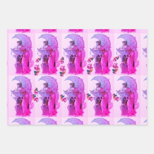 STUKKEN / LADY VAN DE MON, STROMEN EN PINKROOIEN INPAKPAPIER VEL (Voorkant 3)