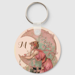 STUKKEN/LADY VAN HET MOON, STROMEN IN PINKMONOGRAM SLEUTELHANGER