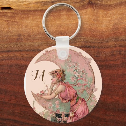 STUKKEN/LADY VAN HET MOON, STROMEN IN PINKMONOGRAM SLEUTELHANGER (Achterkant)