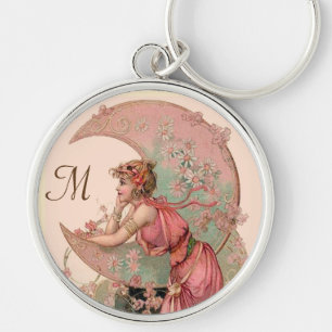 STUKKEN/LADY VAN HET MOON, STROMEN IN PINKMONOGRAM SLEUTELHANGER