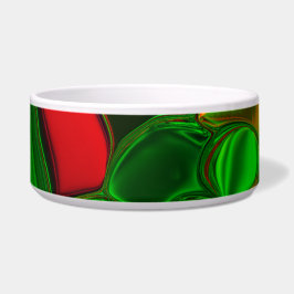 Stukken van kleuren, cirkels en afgeronde vormen voerbakje