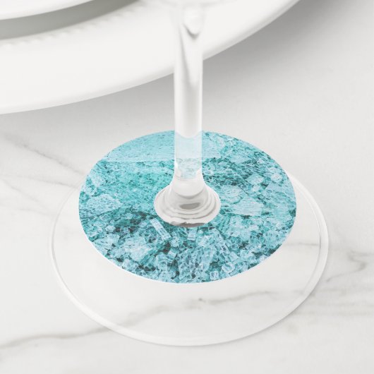 stukken van mentale integratie wijnglaslabel (Dichtbij)