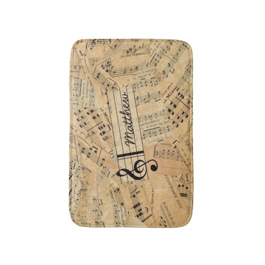 Stukken van  muziek-ID389 Badmat (Voorkant Verticaal)