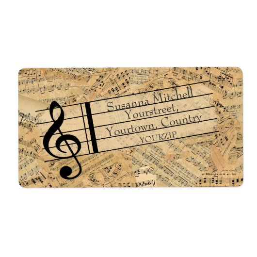 Stukken van muziek-ID389 Etiket (Voorkant)