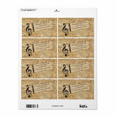 Stukken van muziek-ID389 Etiket (Full Sheet)