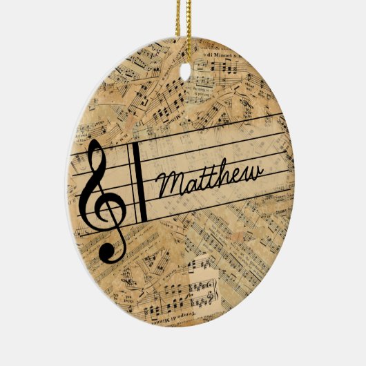 Stukken van  muziek-ID389 Keramisch Ornament (Rechts)