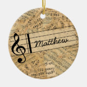 Stukken van  muziek-ID389 Keramisch Ornament (Voorkant)