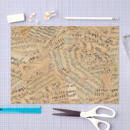 Stukken van  muziek-ID389 Tissuepapier (Craft)