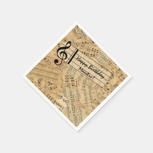 Stukken van  muziekcode IDE389 Servetten (Hoek)