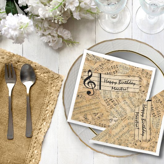 Stukken van  muziekcode IDE389 Servetten