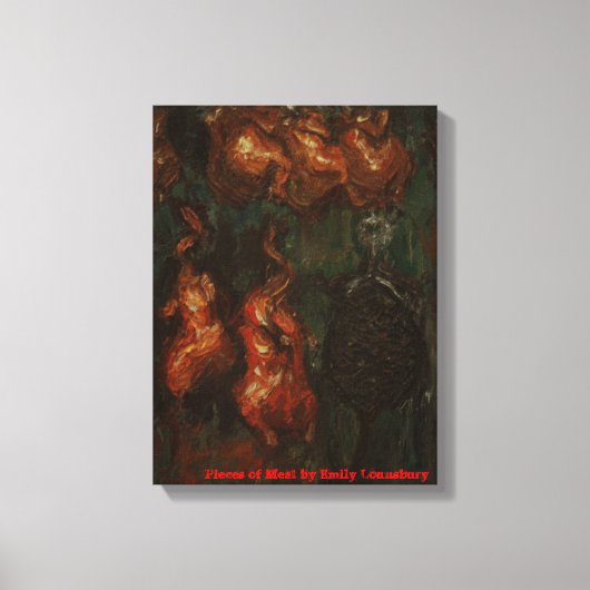 Stukken vlees canvas afdruk (Voorkant)