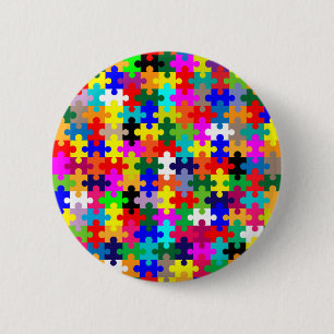 Stukstukken in kleur ronde button 5,7 cm