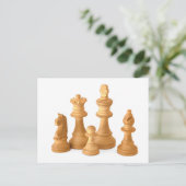 Stukstukken van hout briefkaart (Staand voorkant)