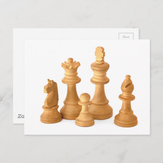 Stukstukken van hout briefkaart (Voorkant / Achterkant)