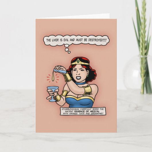 Stumblewoman - Lever is slecht Feestdagen Kaart (Voorkant)