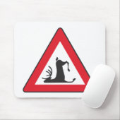 Stumbling Wildlife (Deer verkeersbord) Muismat (Met muis)