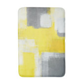 'Stummerde' grijze en gele Abstracte kunst Badmat (Voorkant Verticaal)