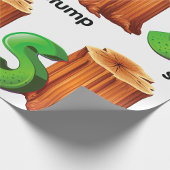 Stump Alfabet Letter S Fun Tree Stump Art Cadeaupapier