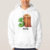 Stump Alfabet Letter S Fun Tree Stump Art Hoodie (Voorkant)