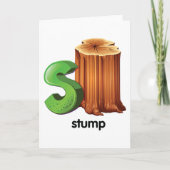 Stump Alfabet Letter S Fun Tree Stump Art Kaart (Voorkant)