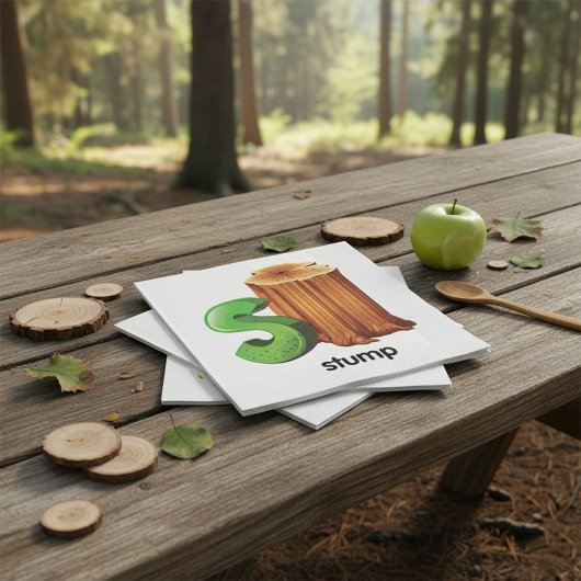 Stump Alfabet Letter S Fun Tree Stump Art Servet