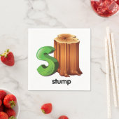Stump Alfabet Letter S Fun Tree Stump Art Servet (Insitu)