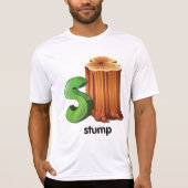 Stump Alfabet Letter S Fun Tree Stump Art T-shirt (Voorkant)