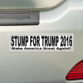 Stump for Trump 2016 bumper sticker (Op auto)