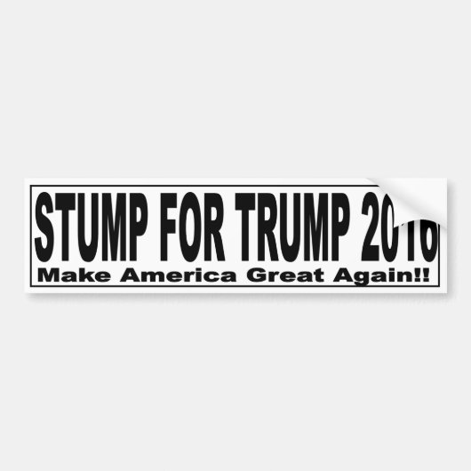 Stump for Trump 2016 bumper sticker (Voorkant)
