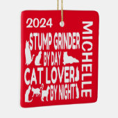 Stump Grinder houdt van katten op MAAT Keramisch Ornament (Rechts)