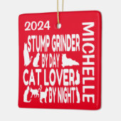 Stump Grinder houdt van katten op MAAT Keramisch Ornament (Links)