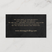 Stump Grining Saw - Tree Stump Visitekaartje (Achterkant)