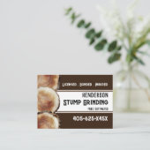 Stump Grining Wood Visitekaartje (Staand voorkant)