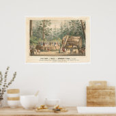 Stump of the Mammoth Tree of Calaveras (0977A) Poster (Keuken)