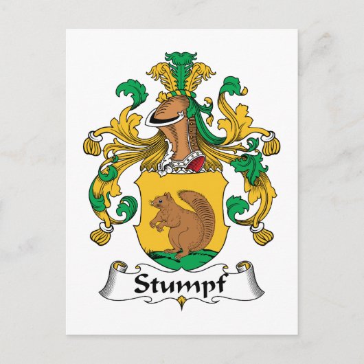 Stumpf Family Crest Briefkaart (Voorkant)
