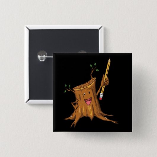 Stumpy Button (Square) Black (Voorkant /achterkant)