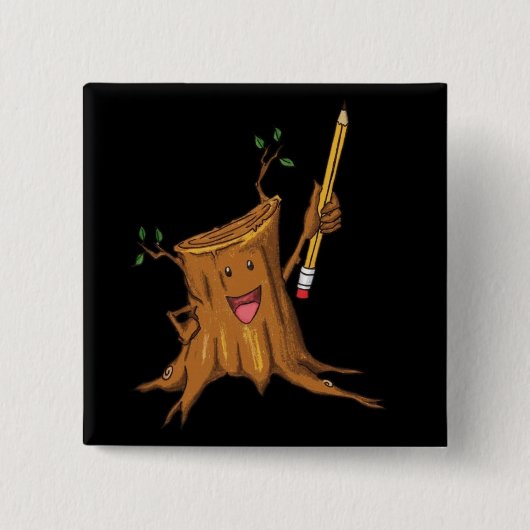 Stumpy Button (Square) Black (Voorkant)