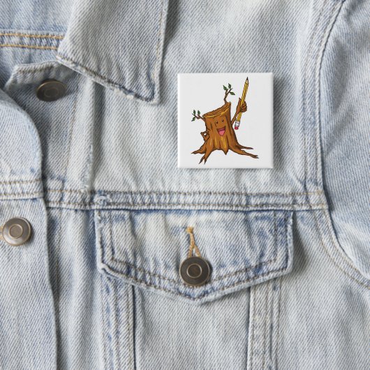 Stumpy Button (Square) White (In situ)