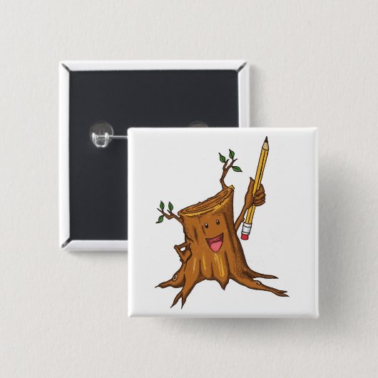 Stumpy Button (Square) White (Voorkant /achterkant)