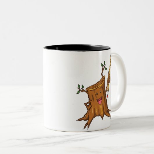 Stumpy Coffee-Mok Tweekleurige Koffiemok (Voorkant rechts)