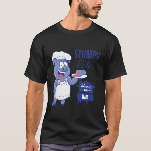 Stumpy Peteâ€™S Huis van de Ham Restaurant teken T-shirt (Voorkant)