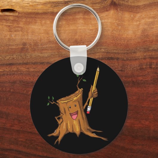 Stumpy Sleutelhanger zwart (Voorkant)