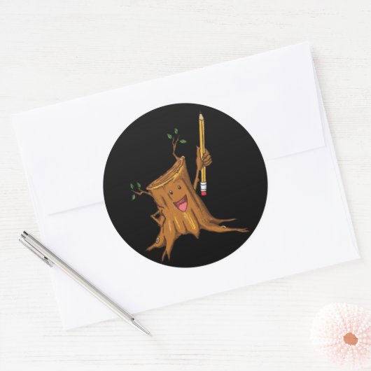 Stumpy Sticker (groot) Zwart (Envelop)