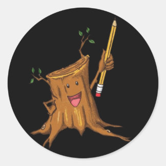 Stumpy Sticker (klein) Zwart