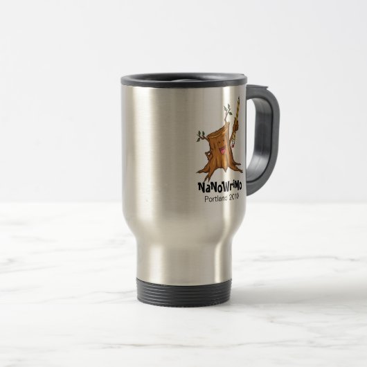 Stumpy Travel Mug (met tekst) Reisbeker (Voorkant rechts)