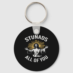 Stunads jullie allemaal grappige Jezus meme christ Sleutelhanger