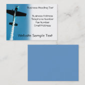 Stundelvliegtuig met rookspoor visitekaartje (Voorkant / Achterkant)