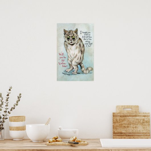Stung Cat  Valentijn Poster (Keuken)
