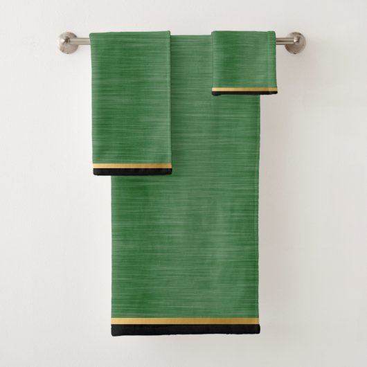 STUNNEN BRUSHULDE METAAL GROENE BATHROOM TOWEL SET BAD HANDDOEK (Insitu)