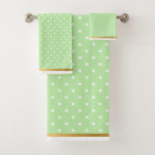 STUNNEN IN MINT GREEN GOLD POT BATHROOM TOWEL SET BAD HANDDOEK (Insitu)